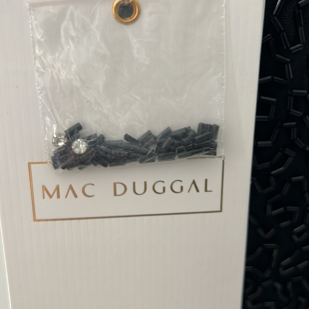Mac Duggal Beaded Sleeveless Halter Neck Sheath Gown - Picture 14 of 16